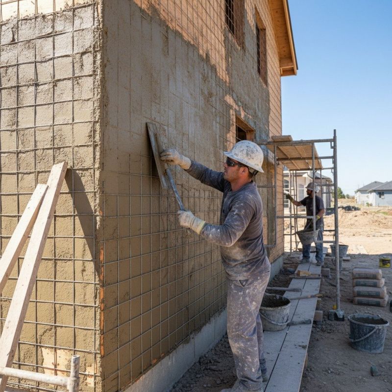 Commercial Stucco Installation detail